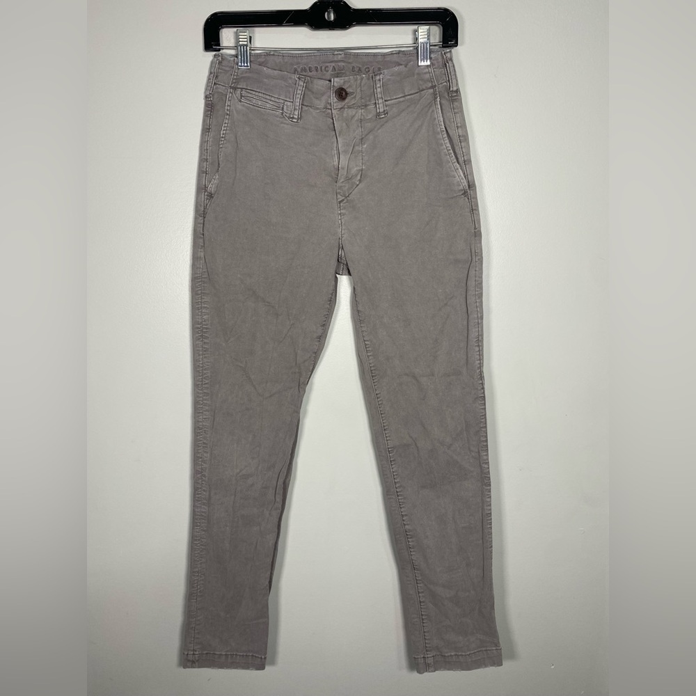 American Eagle Outfitters Men's Light Gray Chinos